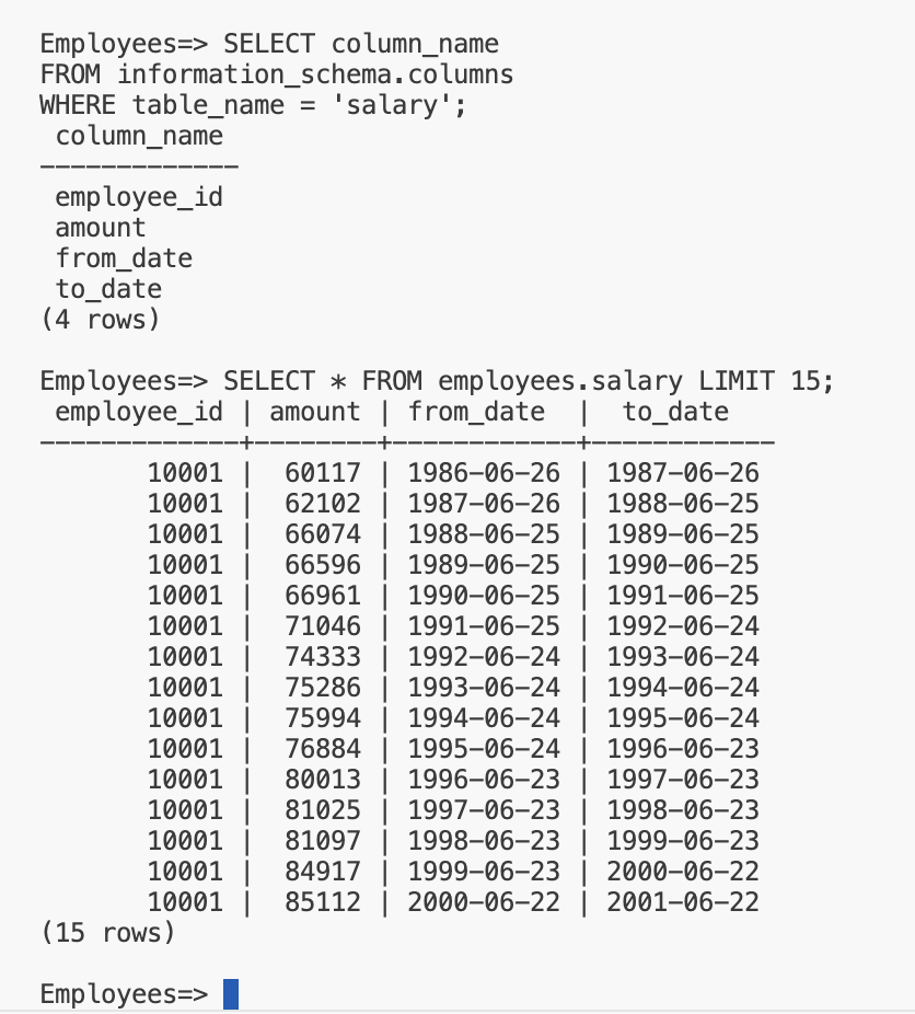 Neon DB Schema