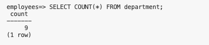 Screenshot of Sample Query Output