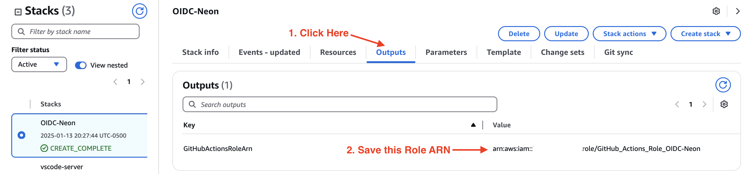 Stack Outputs
