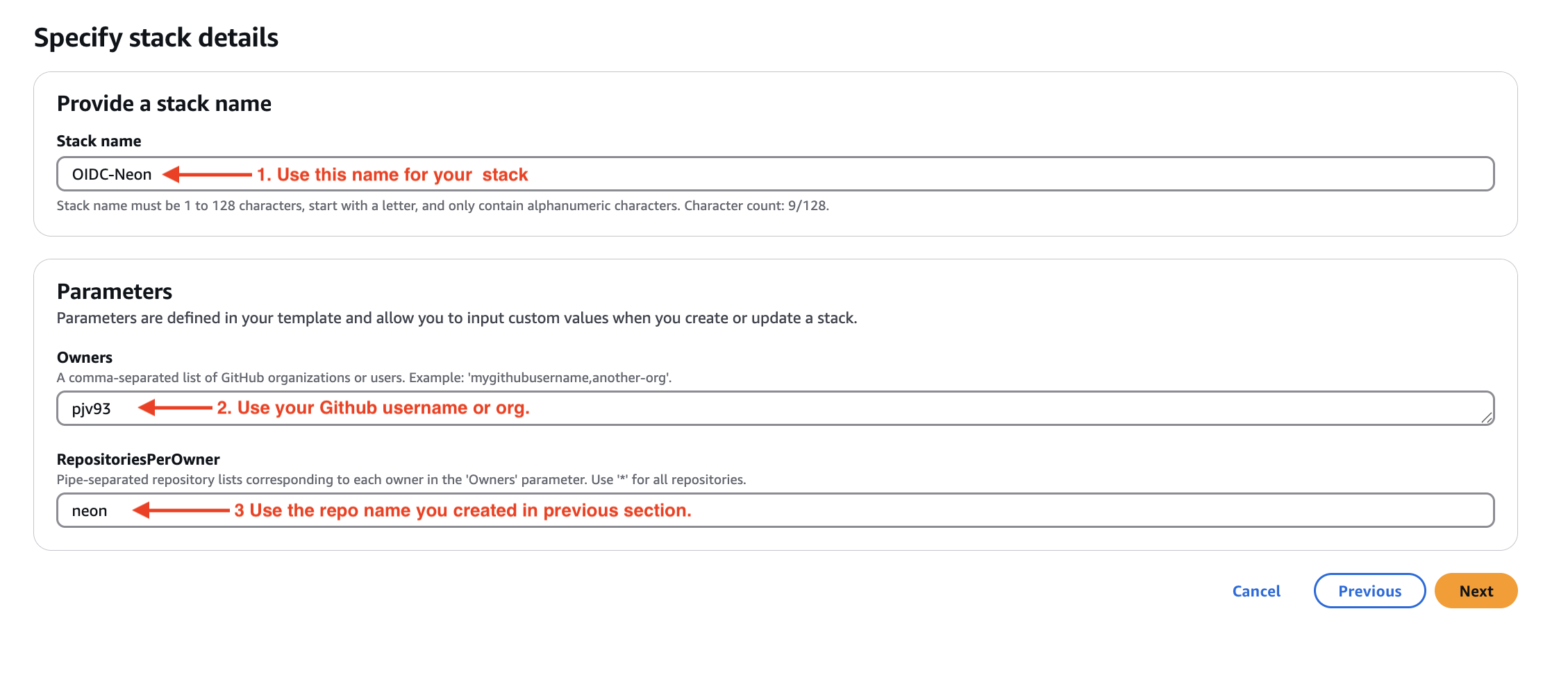 Stack Parameters